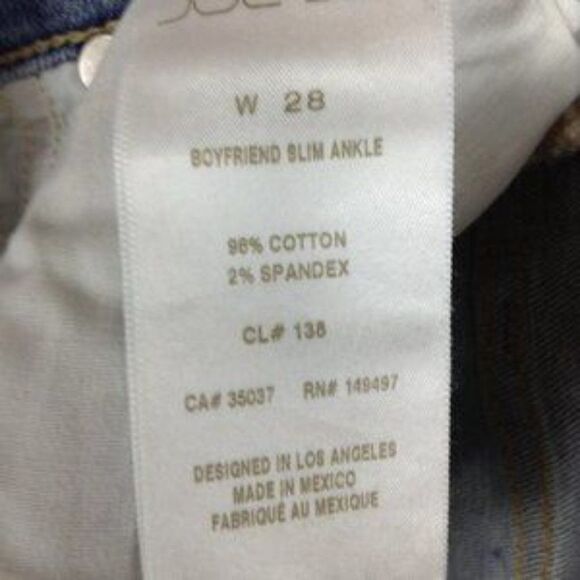 Joe's Jeans Slim Fit Boyfriend Crop blue Jeans size 28 - Picture 7 of 8